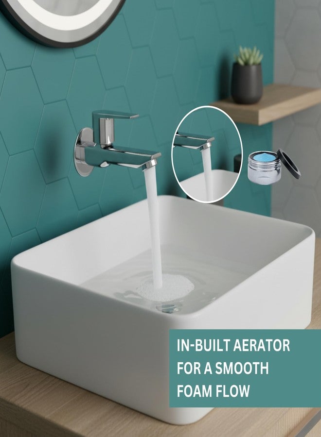 Parryware Long Body Bib Cock | Brass Faucet with Chrome Finish | Tap for Bathroom - Image 2